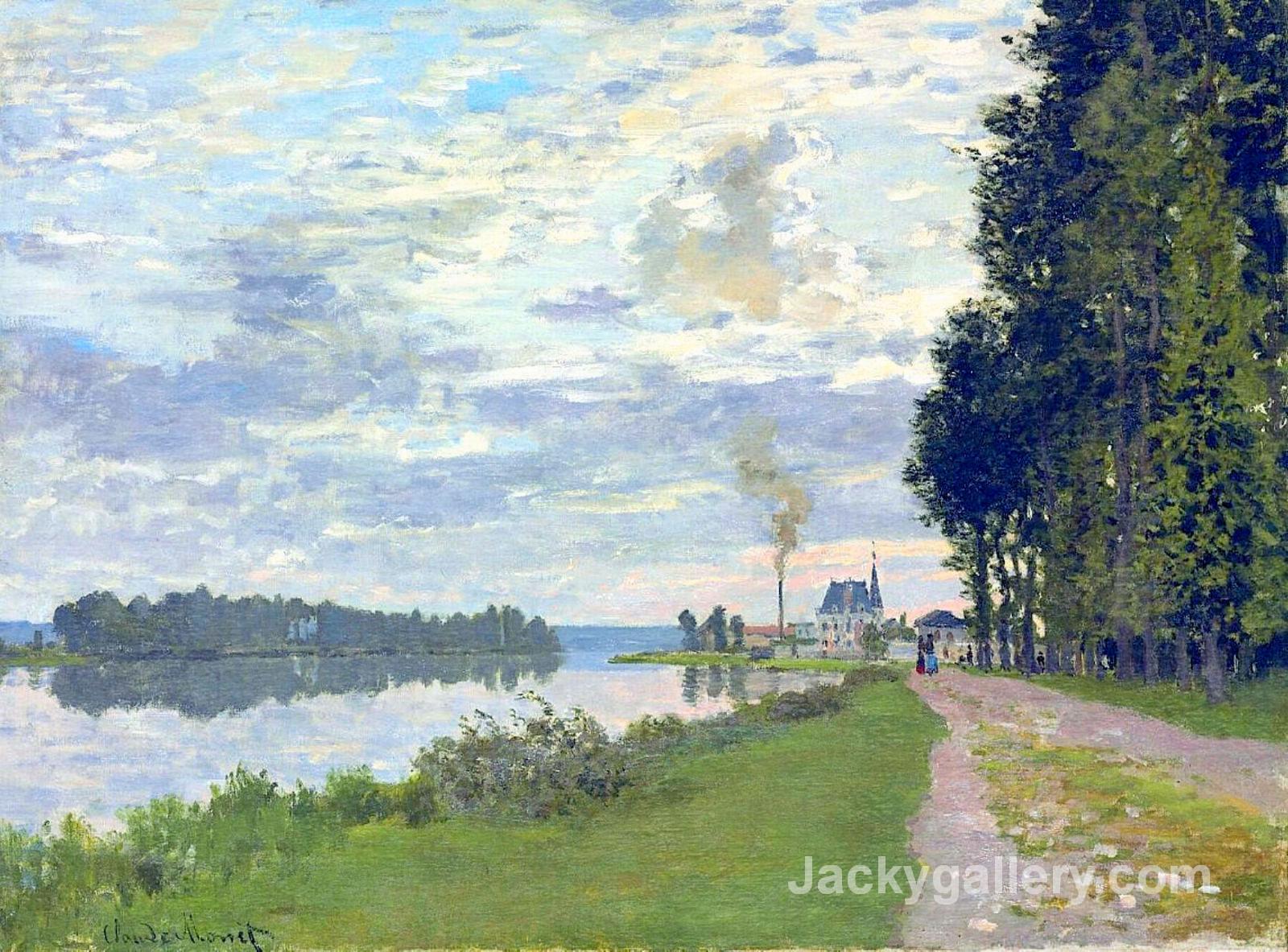 The Promenade at Argenteuil II by Claude Monet paintings reproduction